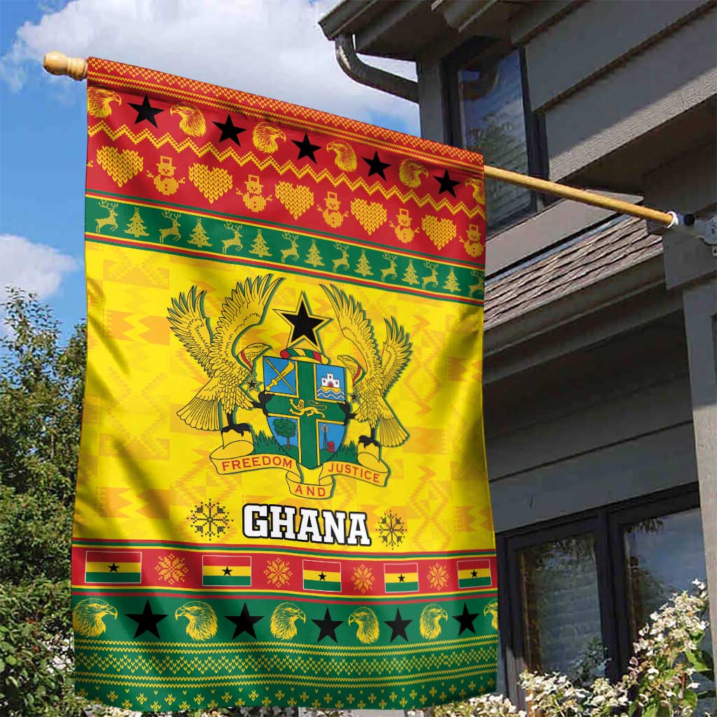 Ghana Christmas Garden Flag Coat Of Arms Afishapa - Wonder Print Shop