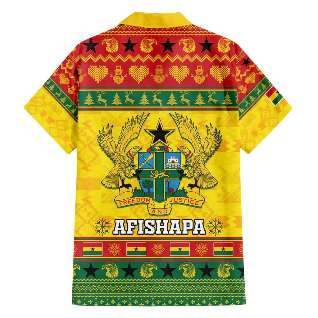 Ghana Christmas Hawaiian Shirt Coat Of Arms Afishapa - Wonder Print Shop