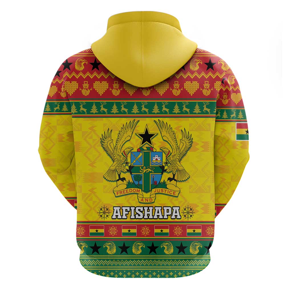Ghana Christmas Hoodie Coat Of Arms Afishapa - Wonder Print Shop