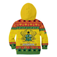 Ghana Christmas Kid Hoodie Coat Of Arms Afishapa - Wonder Print Shop