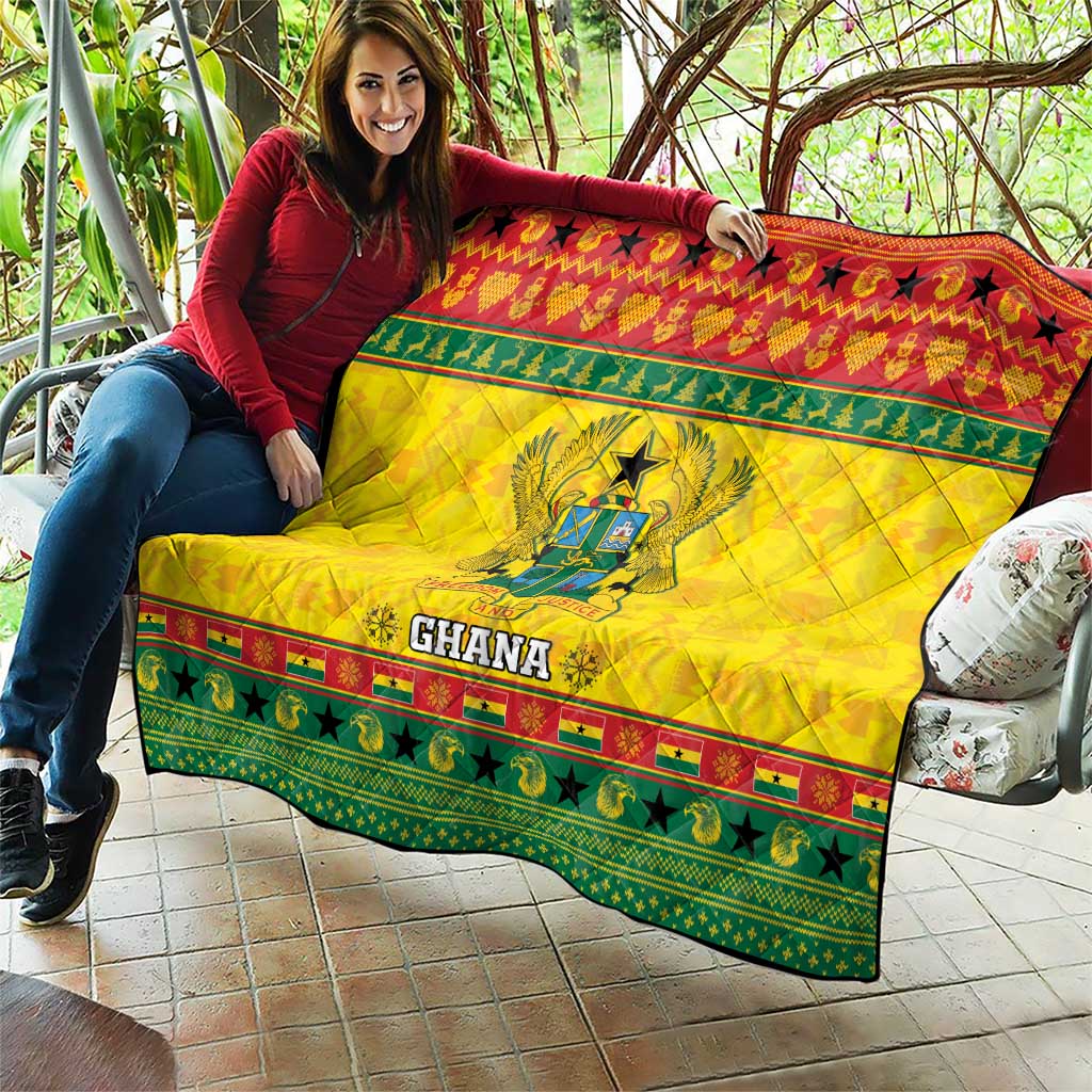 Ghana Christmas Quilt Coat Of Arms Afishapa - Wonder Print Shop