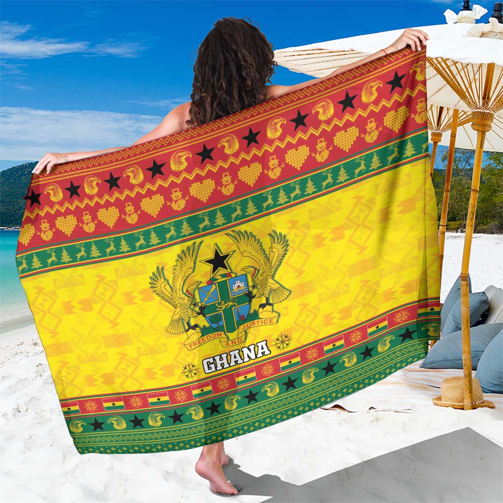 Ghana Christmas Sarong Coat Of Arms Afishapa - Wonder Print Shop