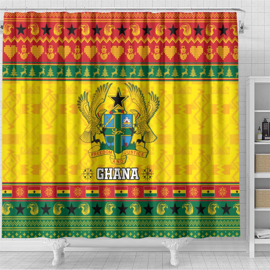 Ghana Christmas Shower Curtain Coat Of Arms Afishapa