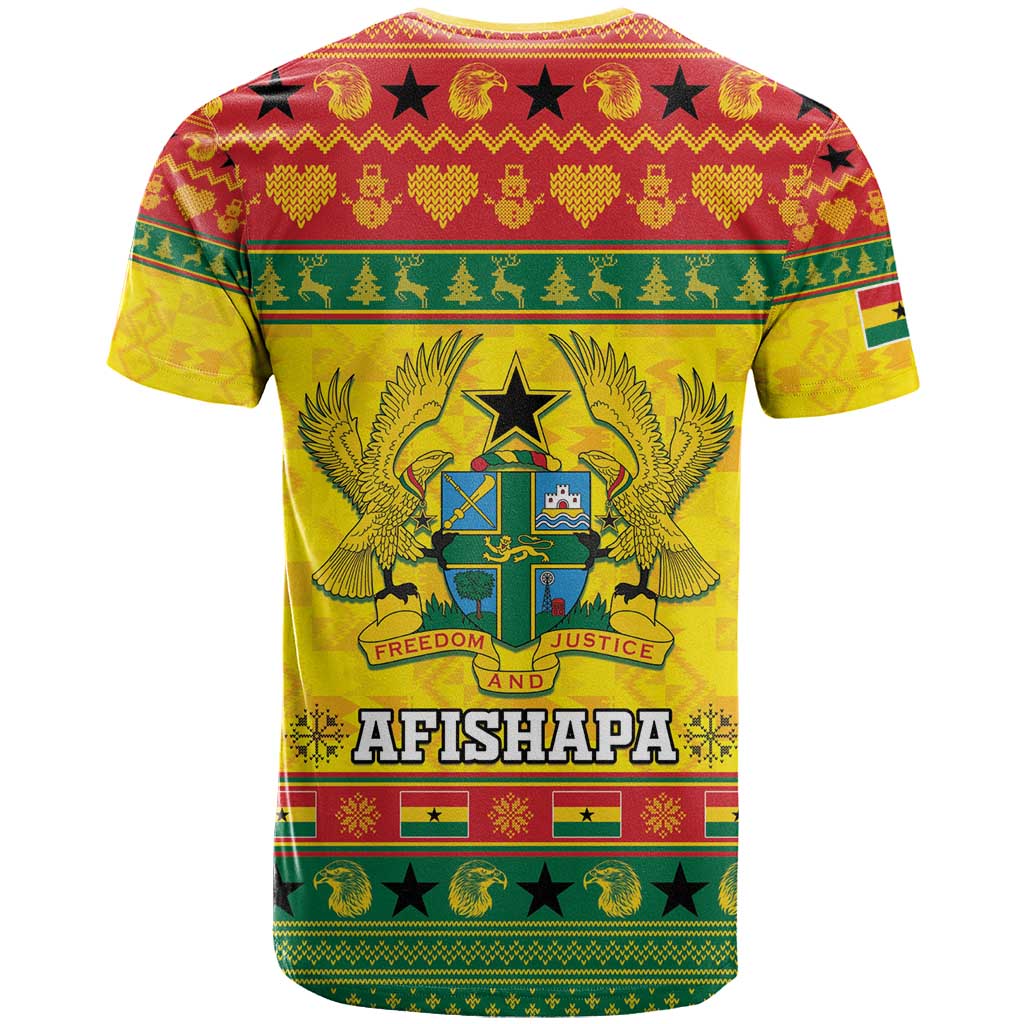 Ghana Christmas T Shirt Coat Of Arms Afishapa - Wonder Print Shop