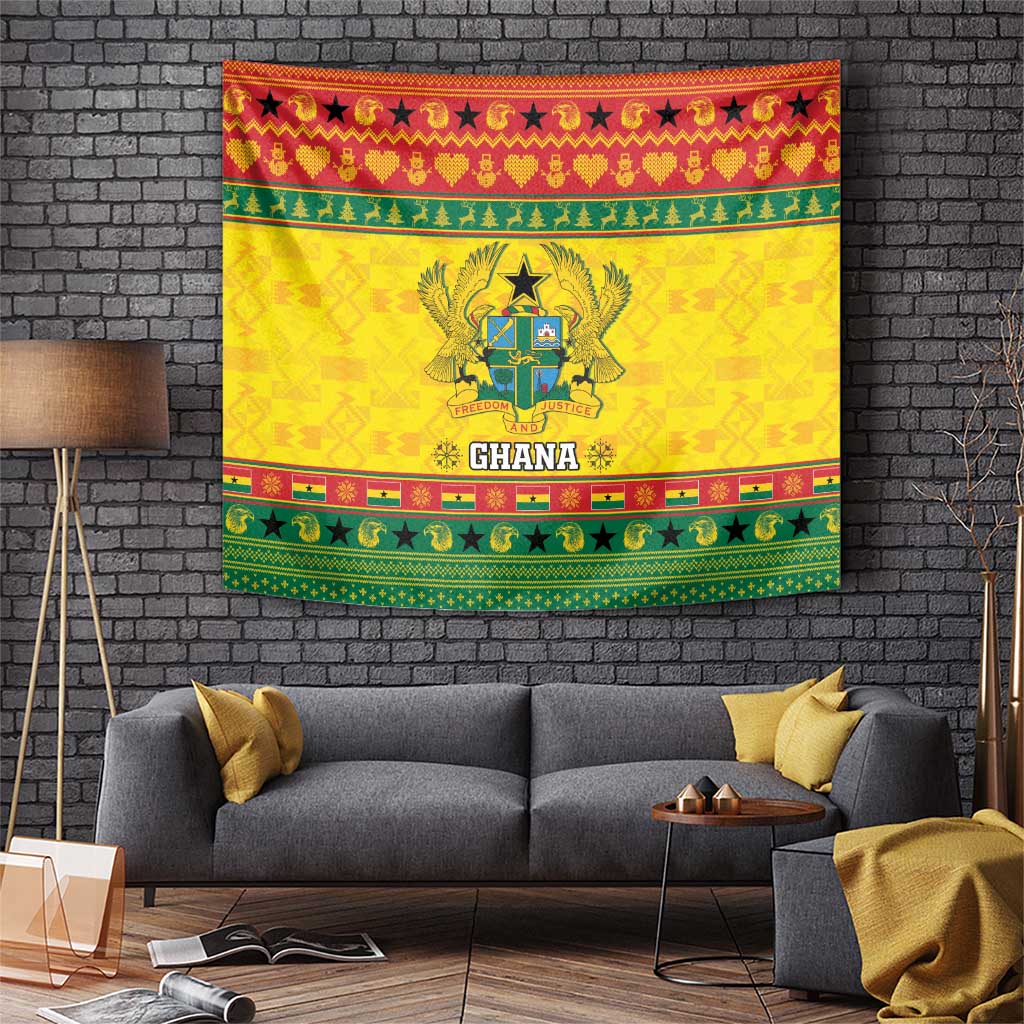 Ghana Christmas Tapestry Coat Of Arms Afishapa - Wonder Print Shop