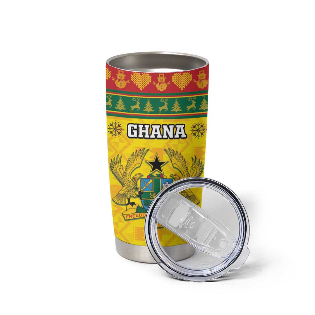 Ghana Christmas Tumbler Cup Coat Of Arms Afishapa - Wonder Print Shop