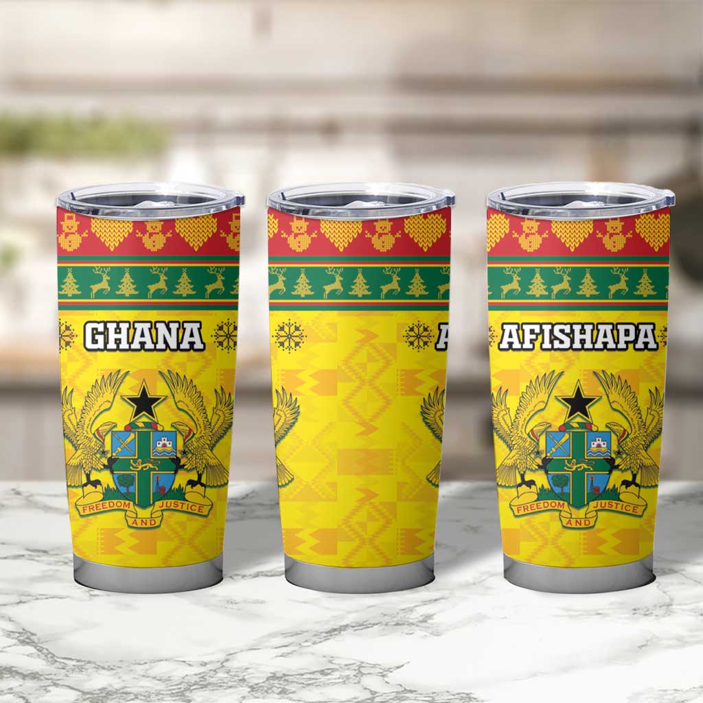 Ghana Christmas Tumbler Cup Coat Of Arms Afishapa - Wonder Print Shop