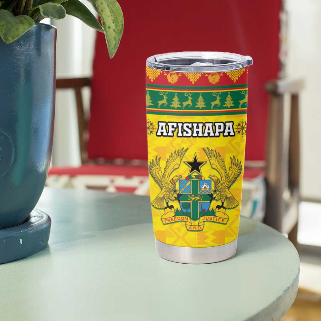 Ghana Christmas Tumbler Cup Coat Of Arms Afishapa - Wonder Print Shop