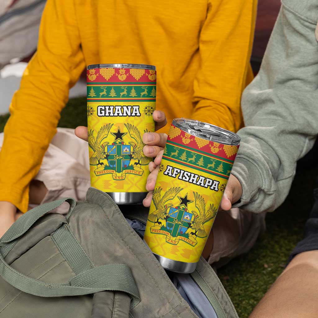 Ghana Christmas Tumbler Cup Coat Of Arms Afishapa - Wonder Print Shop