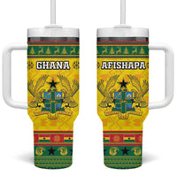 Ghana Christmas Tumbler With Handle Coat Of Arms Afishapa - Wonder Print Shop