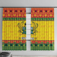 Ghana Christmas Window Curtain Coat Of Arms Afishapa - Wonder Print Shop
