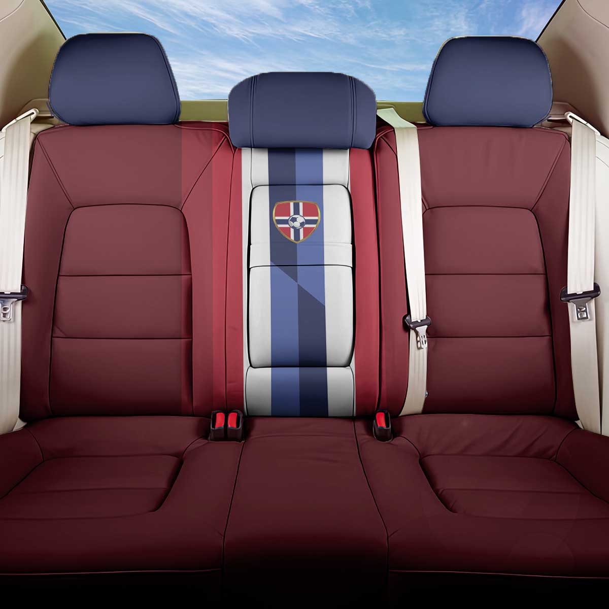 Norway Football 2026 Back Car Seat Cover Road To Champions - Wonder Print Shop
