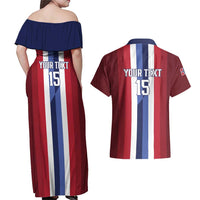 Custom Norway Football 2026 Couples Matching Off Shoulder Maxi Dress and Hawaiian Shirt Road To Champions - Wonder Print Shop
