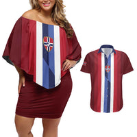 Custom Norway Football 2026 Couples Matching Off Shoulder Short Dress and Hawaiian Shirt Road To Champions - Wonder Print Shop