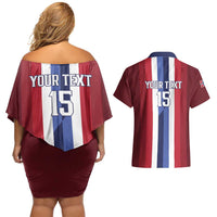 Custom Norway Football 2026 Couples Matching Off Shoulder Short Dress and Hawaiian Shirt Road To Champions - Wonder Print Shop