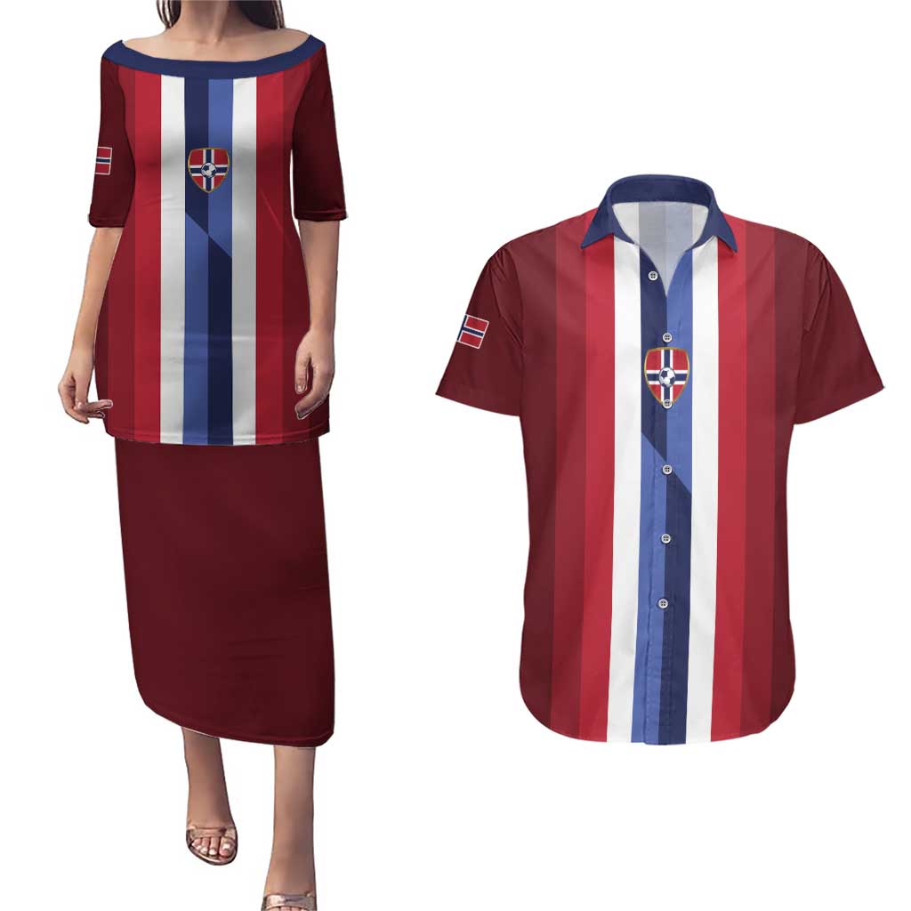 Custom Norway Football 2026 Couples Matching Puletasi and Hawaiian Shirt Road To Champions - Wonder Print Shop