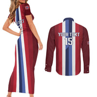 Custom Norway Football 2026 Couples Matching Short Sleeve Bodycon Dress and Long Sleeve Button Shirt Road To Champions - Wonder Print Shop