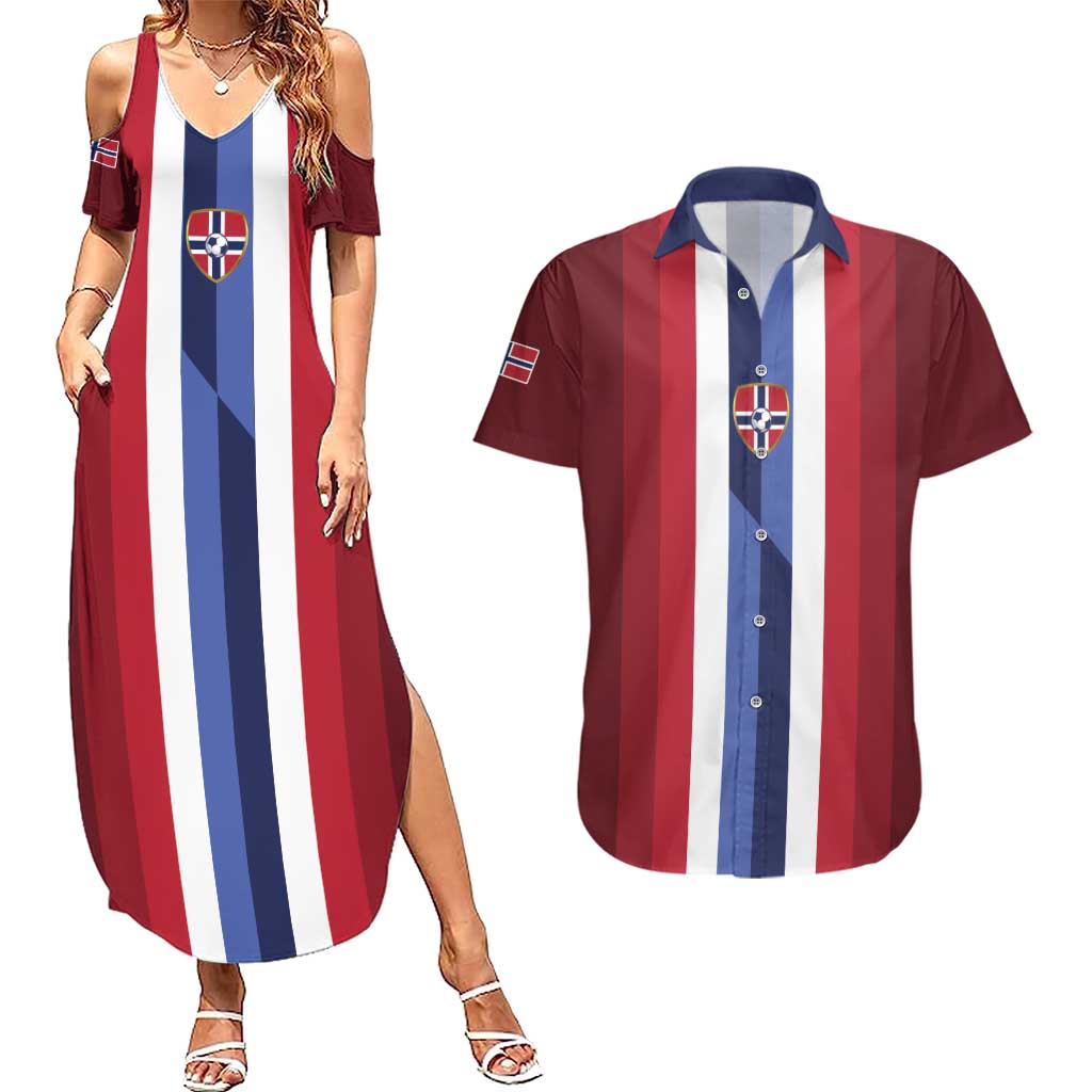 Custom Norway Football 2026 Couples Matching Summer Maxi Dress and Hawaiian Shirt Road To Champions - Wonder Print Shop