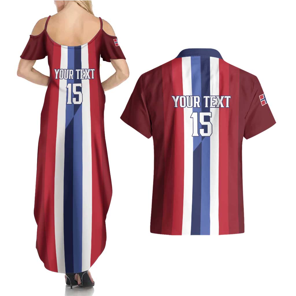 Custom Norway Football 2026 Couples Matching Summer Maxi Dress and Hawaiian Shirt Road To Champions - Wonder Print Shop