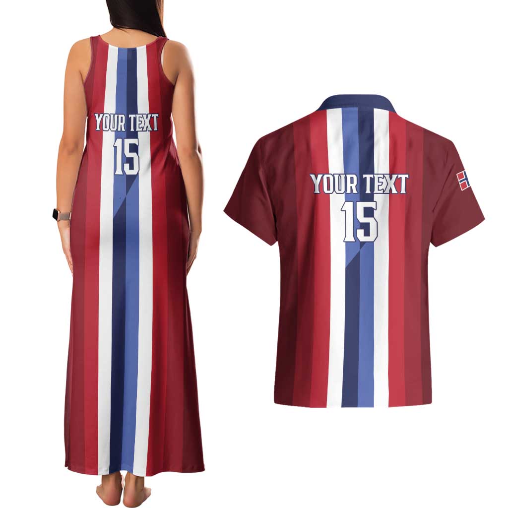 Custom Norway Football 2026 Couples Matching Tank Maxi Dress and Hawaiian Shirt Road To Champions - Wonder Print Shop