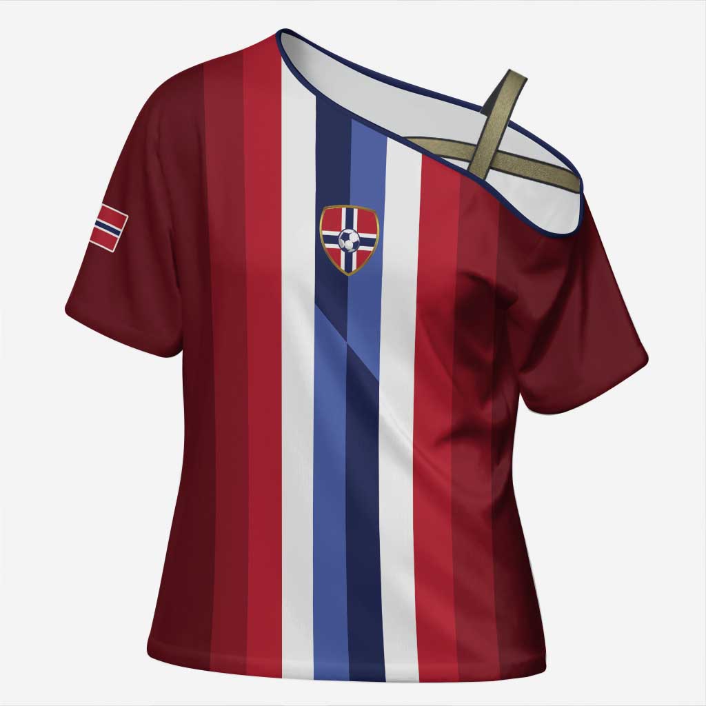 Custom Norway Football 2026 Cross Shoulder Shirt Road To Champions - Wonder Print Shop