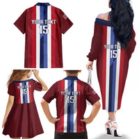 Custom Norway Football 2026 Family Matching Off The Shoulder Long Sleeve Dress and Hawaiian Shirt Road To Champions - Wonder Print Shop