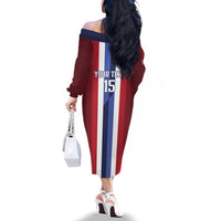 Custom Norway Football 2026 Family Matching Off The Shoulder Long Sleeve Dress and Hawaiian Shirt Road To Champions - Wonder Print Shop