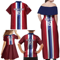 Custom Norway Football 2026 Family Matching Off Shoulder Maxi Dress and Hawaiian Shirt Road To Champions - Wonder Print Shop