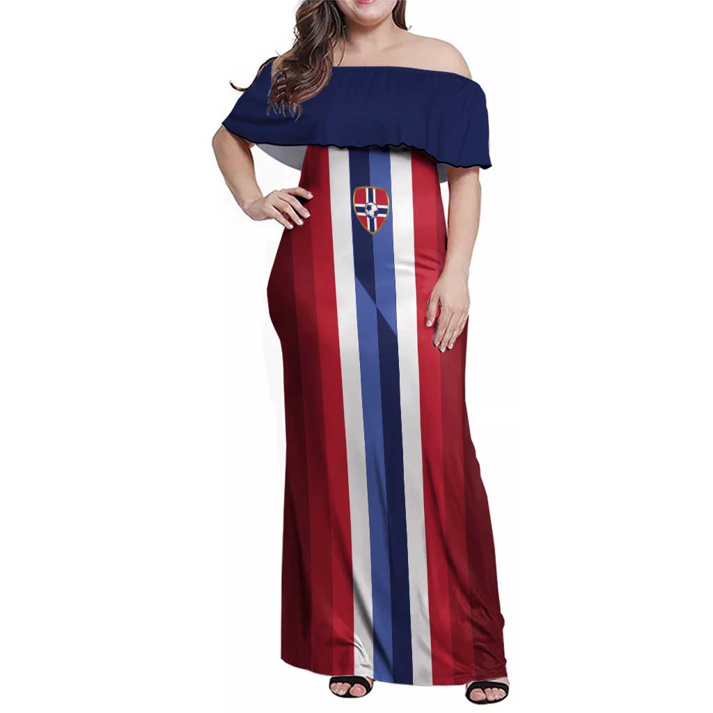 Custom Norway Football 2026 Family Matching Off Shoulder Maxi Dress and Hawaiian Shirt Road To Champions - Wonder Print Shop