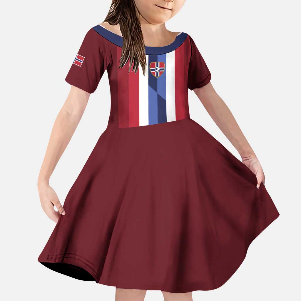 Custom Norway Football 2026 Family Matching Off Shoulder Short Dress and Hawaiian Shirt Road To Champions - Wonder Print Shop
