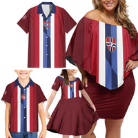 Custom Norway Football 2026 Family Matching Off Shoulder Short Dress and Hawaiian Shirt Road To Champions - Wonder Print Shop