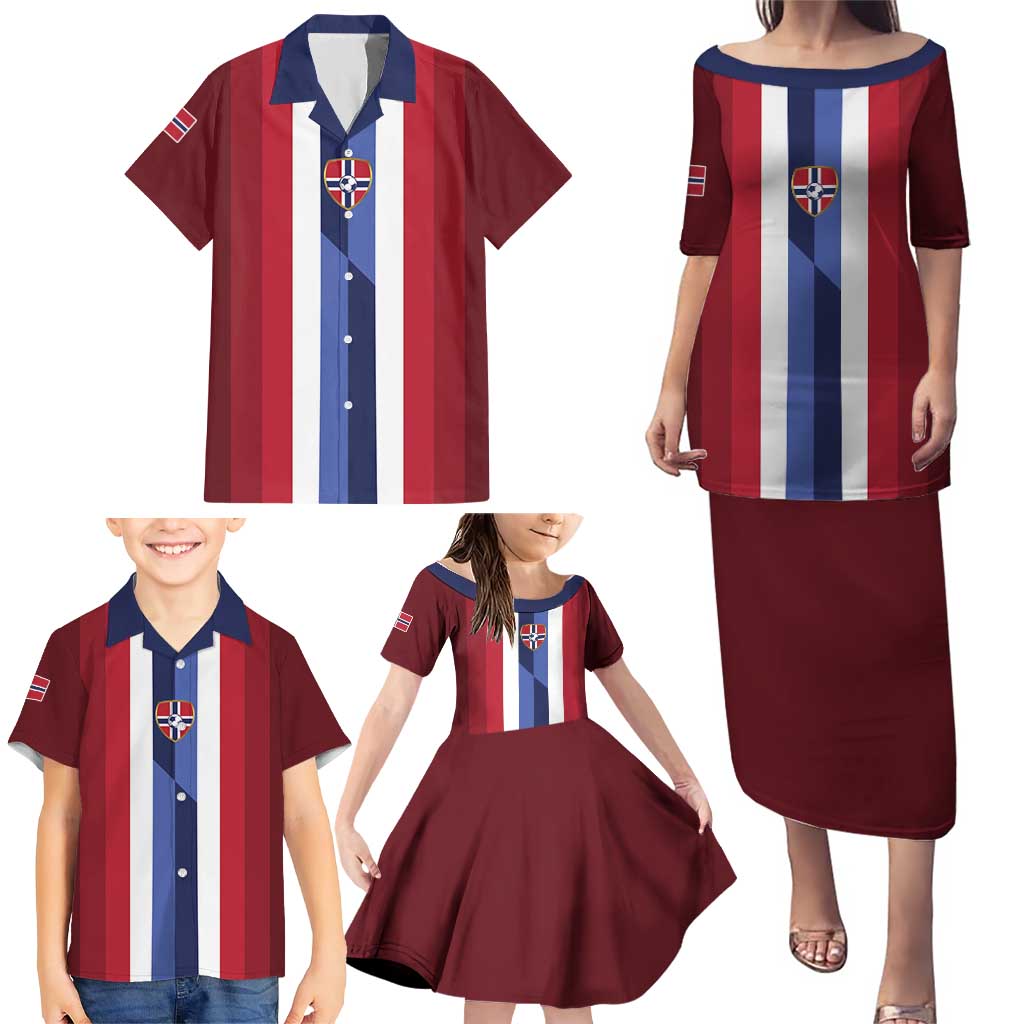 Custom Norway Football 2026 Family Matching Puletasi and Hawaiian Shirt Road To Champions - Wonder Print Shop
