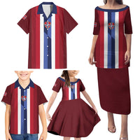 Custom Norway Football 2026 Family Matching Puletasi and Hawaiian Shirt Road To Champions - Wonder Print Shop