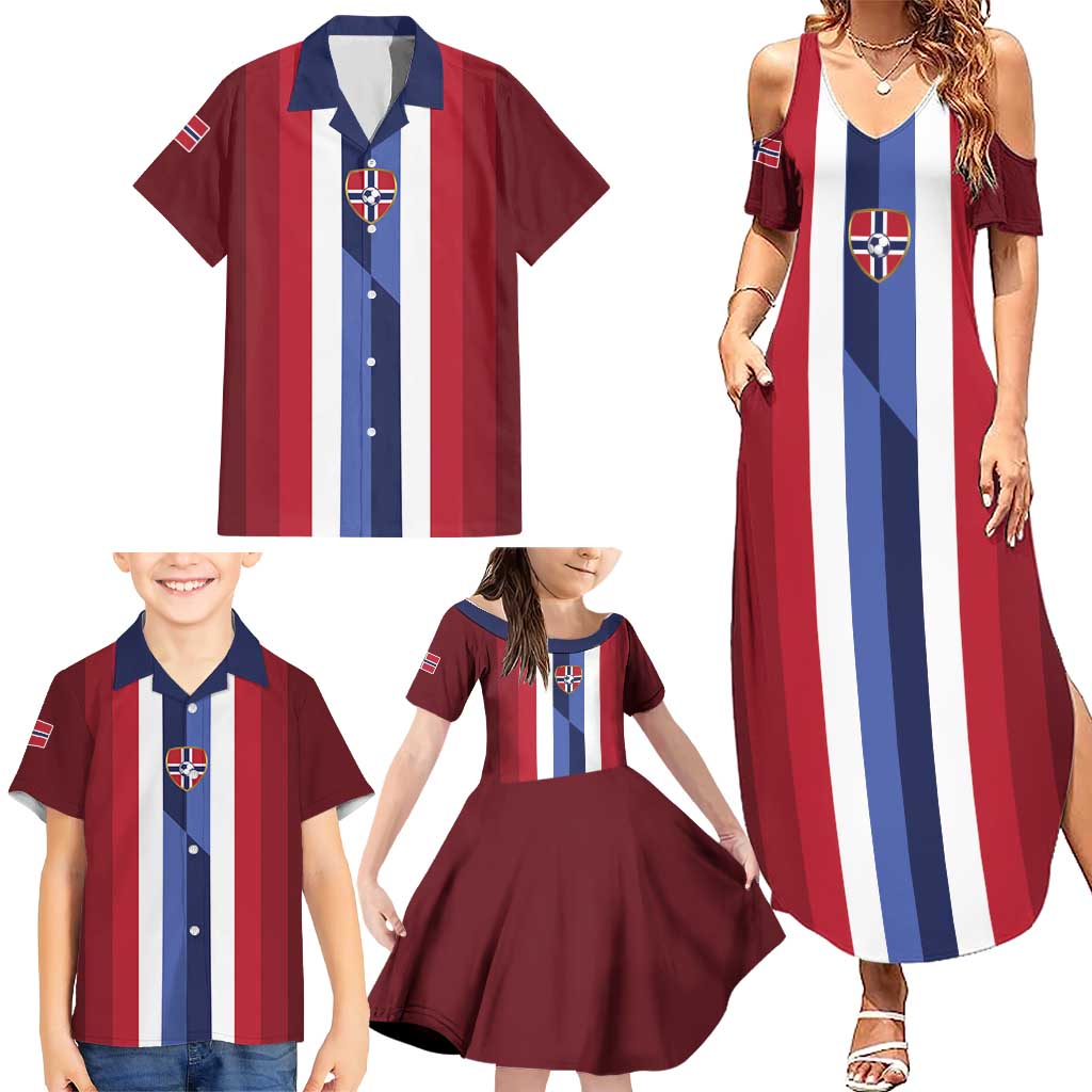Custom Norway Football 2026 Family Matching Summer Maxi Dress and Hawaiian Shirt Road To Champions - Wonder Print Shop