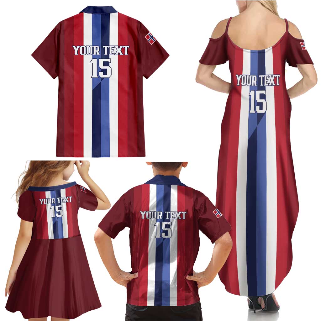Custom Norway Football 2026 Family Matching Summer Maxi Dress and Hawaiian Shirt Road To Champions - Wonder Print Shop