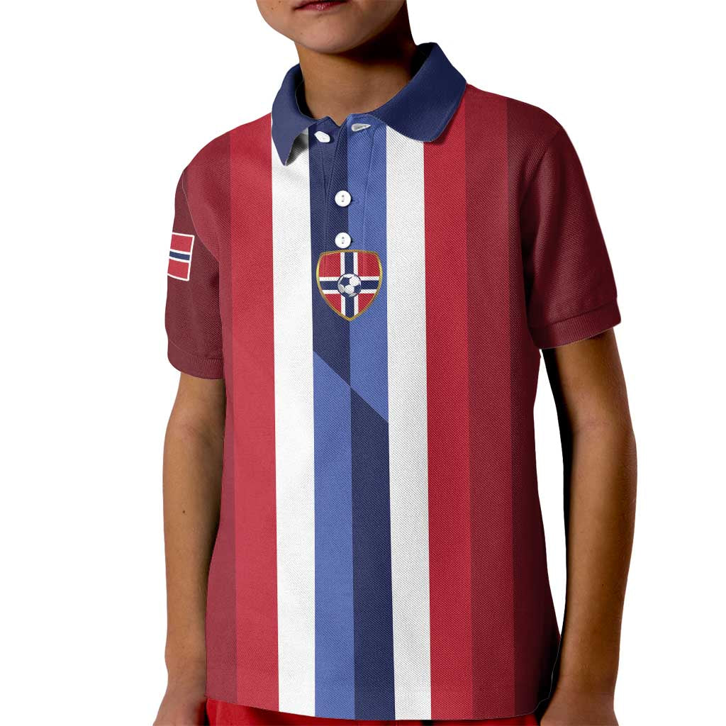 Custom Norway Football 2026 Kid Polo Shirt Road To Champions - Wonder Print Shop