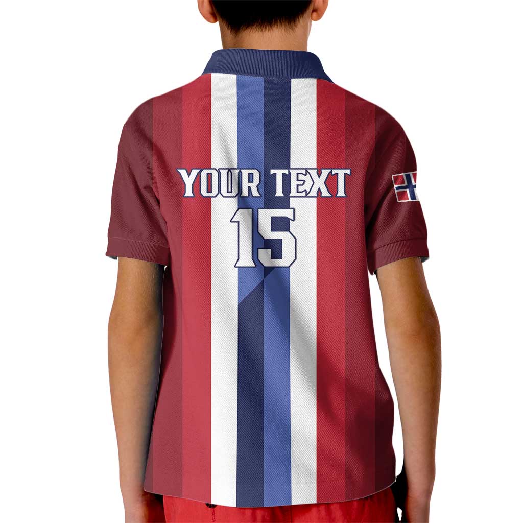 Custom Norway Football 2026 Kid Polo Shirt Road To Champions - Wonder Print Shop
