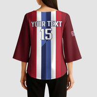 Custom Norway Football 2026 Kimono Sleeve Blouse Road To Champions - Wonder Print Shop