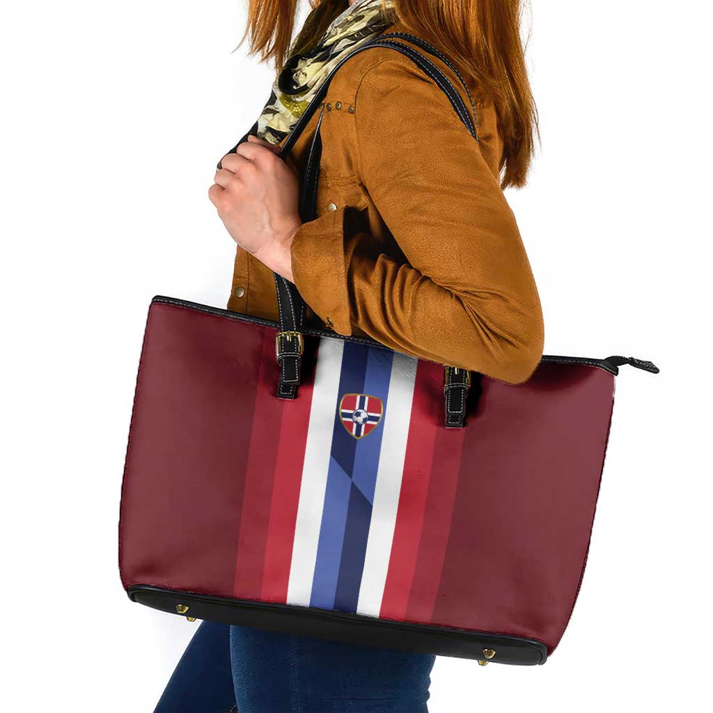 Norway Football 2026 Leather Tote Bag Road To Champions - Wonder Print Shop