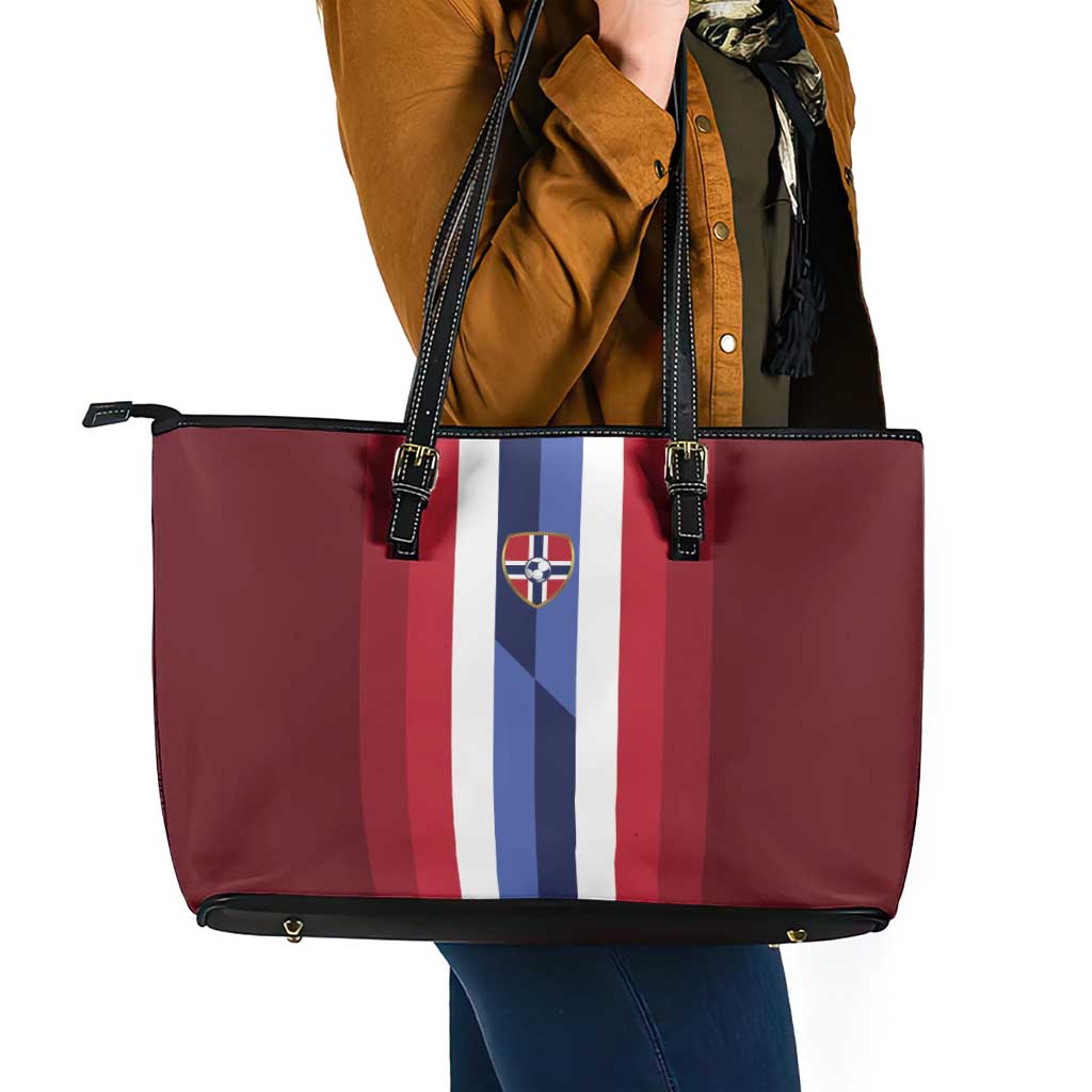 Norway Football 2026 Leather Tote Bag Road To Champions - Wonder Print Shop