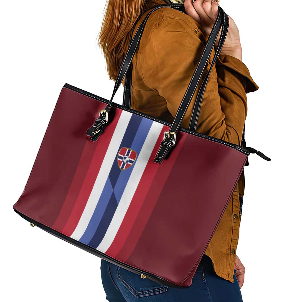 Norway Football 2026 Leather Tote Bag Road To Champions - Wonder Print Shop