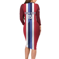 Custom Norway Football 2026 Long Sleeve Bodycon Dress Road To Champions - Wonder Print Shop