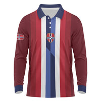 Custom Norway Football 2026 Long Sleeve Polo Shirt Road To Champions - Wonder Print Shop