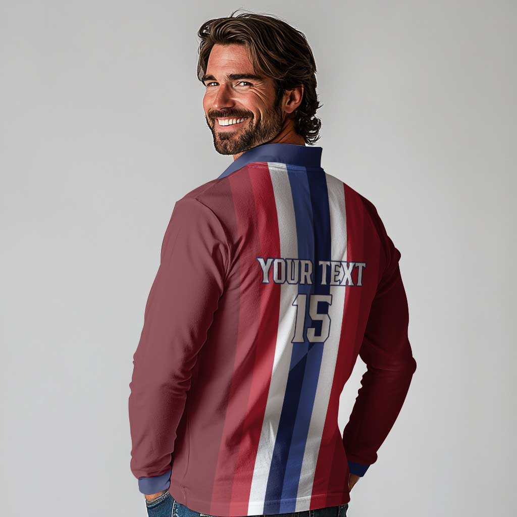 Custom Norway Football 2026 Long Sleeve Polo Shirt Road To Champions - Wonder Print Shop