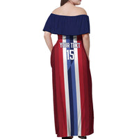 Custom Norway Football 2026 Off Shoulder Maxi Dress Road To Champions - Wonder Print Shop