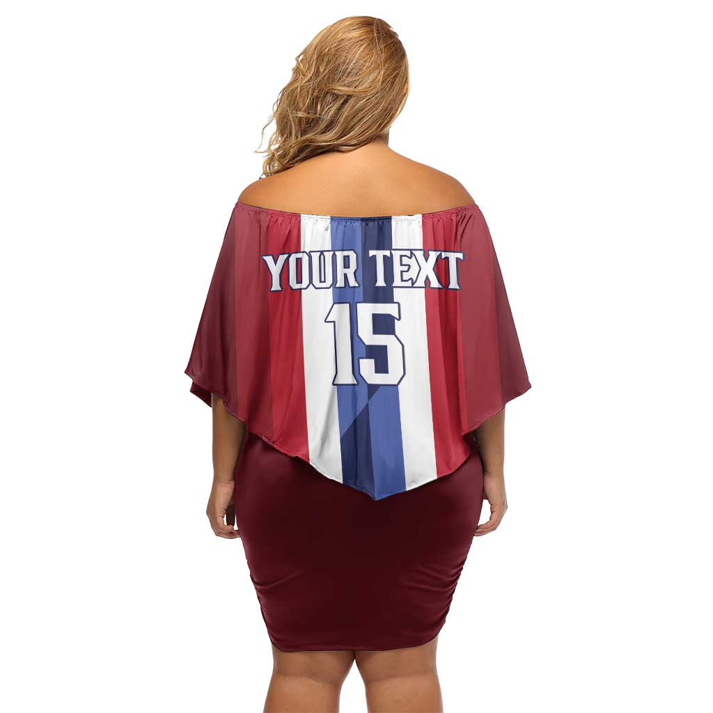 Custom Norway Football 2026 Off Shoulder Short Dress Road To Champions - Wonder Print Shop
