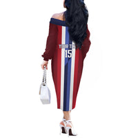 Custom Norway Football 2026 Off The Shoulder Long Sleeve Dress Road To Champions - Wonder Print Shop