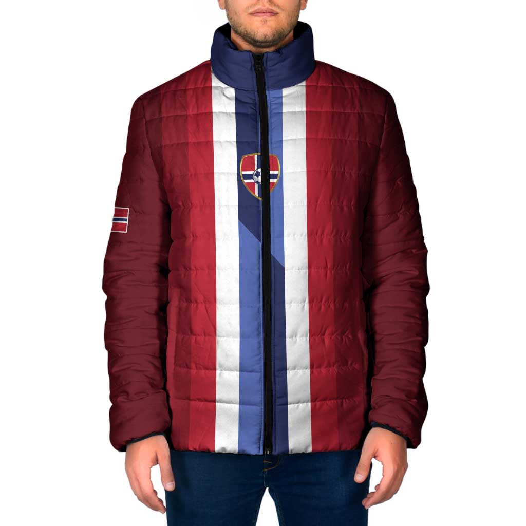 Custom Norway Football 2026 Padded Jacket Road To Champions - Wonder Print Shop