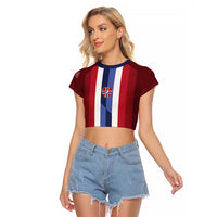 Custom Norway Football 2026 Raglan Cropped T Shirt Road To Champions - Wonder Print Shop