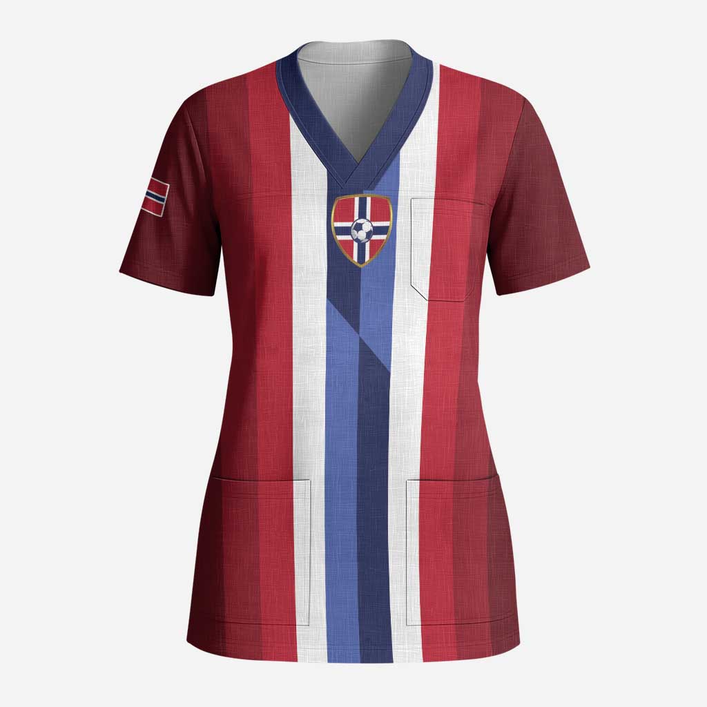 Custom Norway Football 2026 Scrub Top Road To Champions - Wonder Print Shop